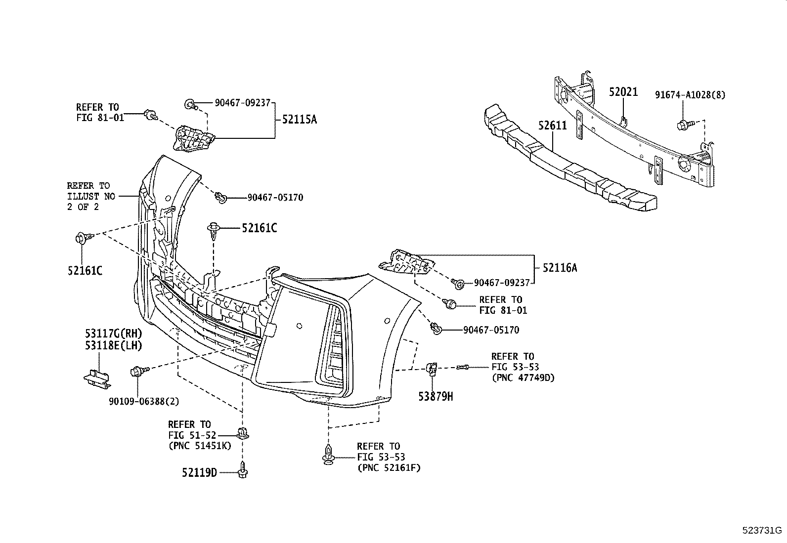 52116-58080 SUPPORT, FRONT BUMPER SIDE, LH product image
