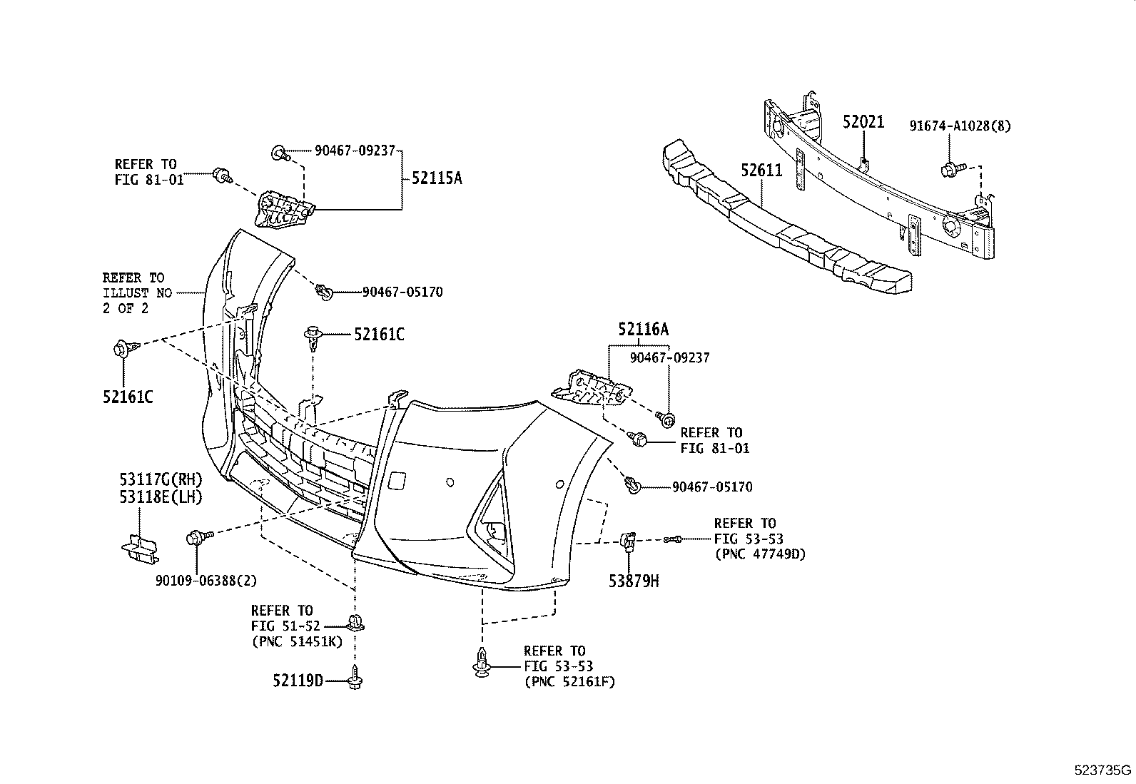 52116-58080 SUPPORT, FRONT BUMPER SIDE, LH product image