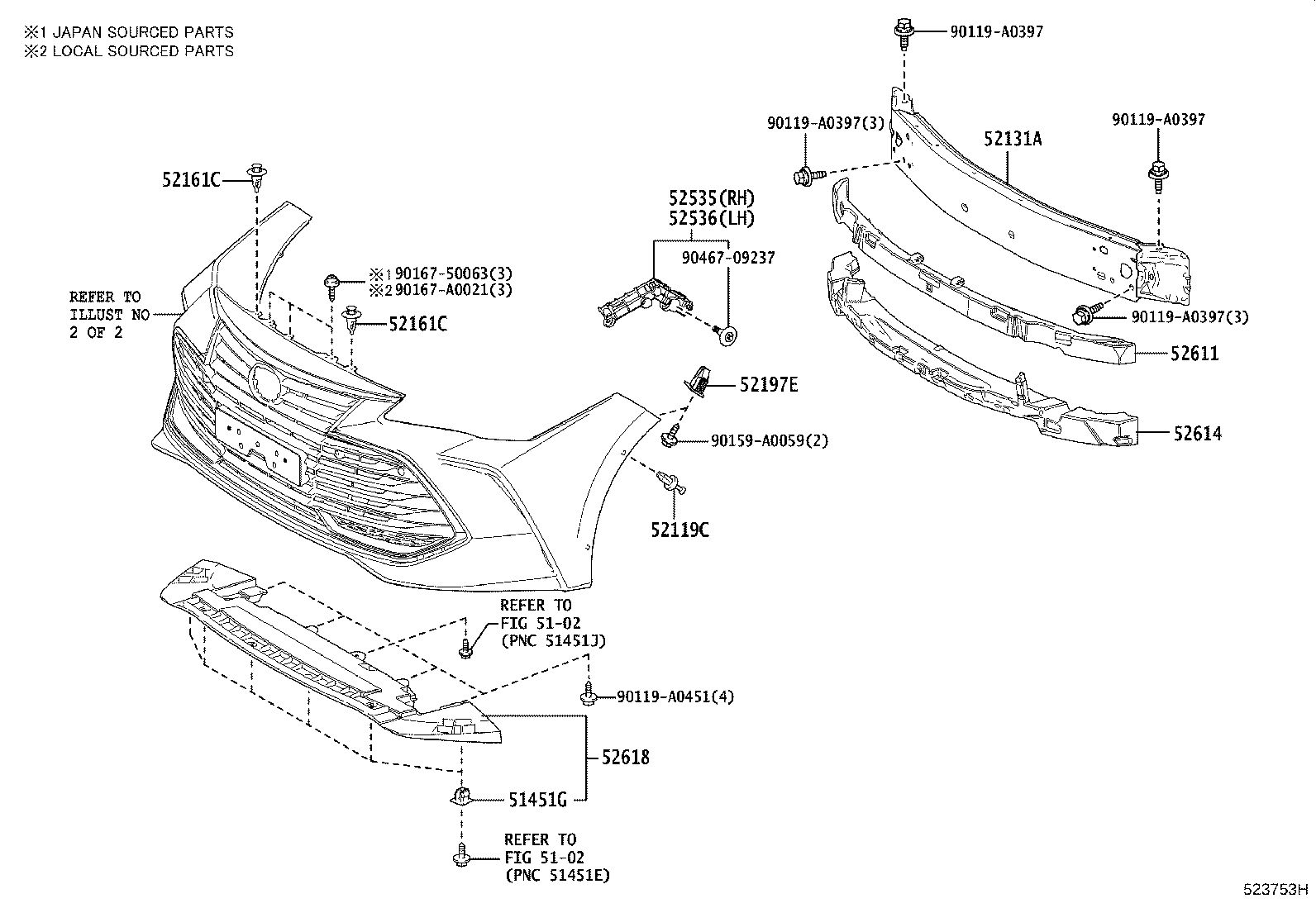 52021-06160 REINFORCEMENT, FRONT BUMPER product image