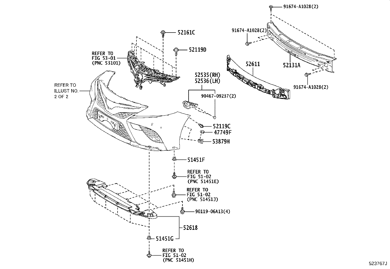 52114-33620 BRACKET, FRONT BUMPER EXTENSION MOUNTING product image