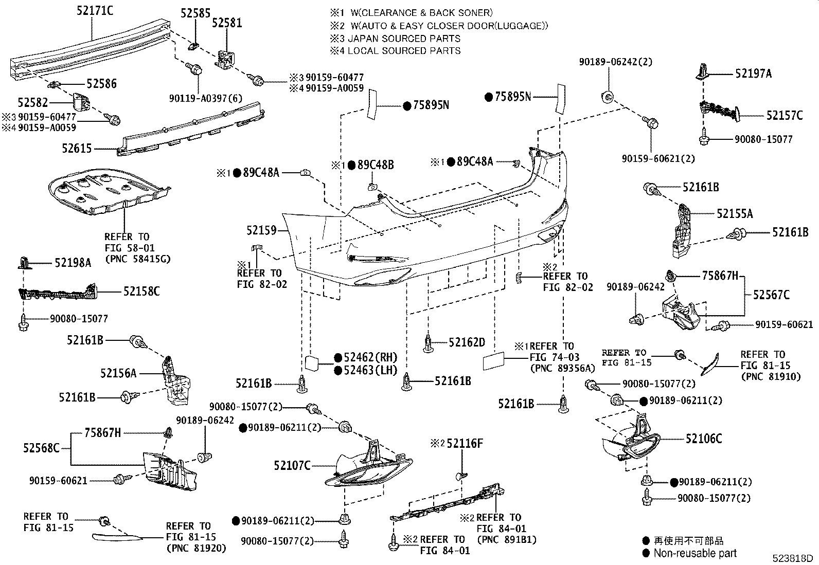52155-06040 SUPPORT, REAR BUMPER SIDE, RH product image