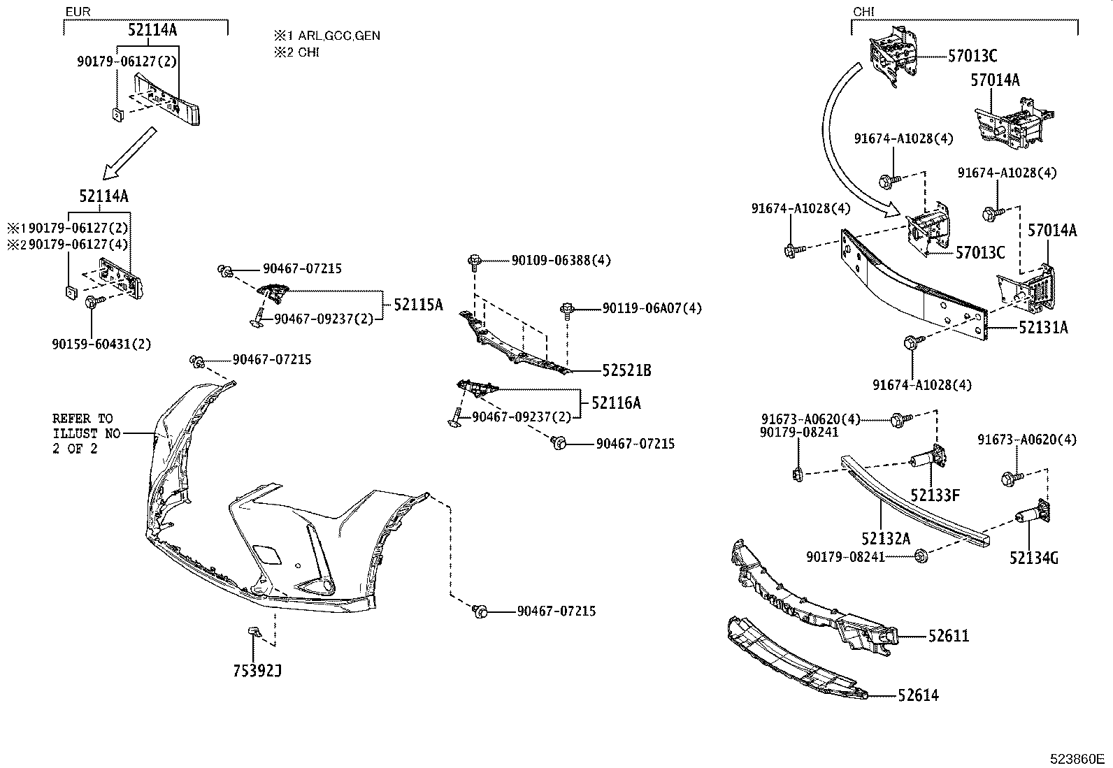 52112-76908 EXTENSION, FRONT BUMPER, RH product image