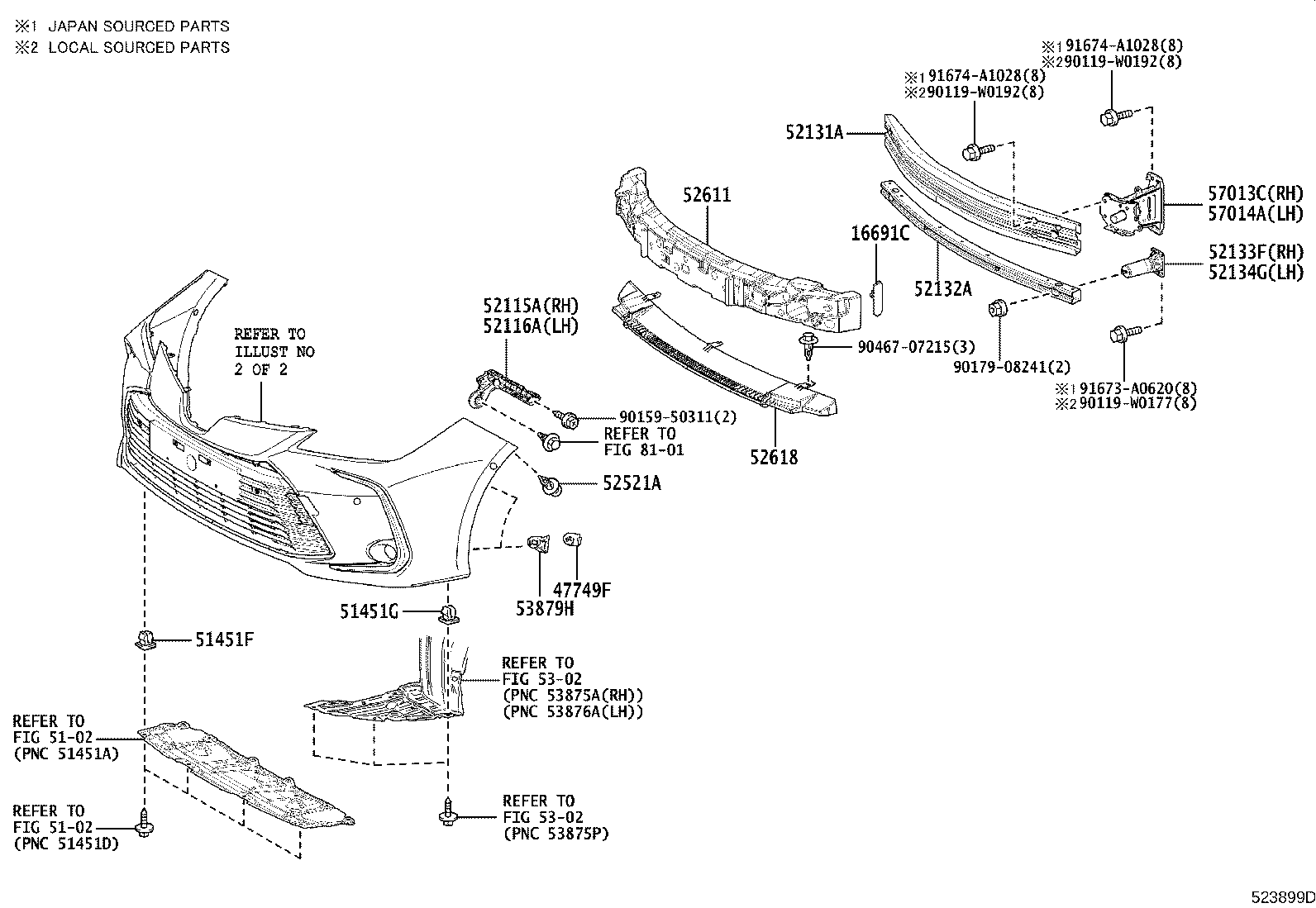 52611-02530 ABSORBER, FRONT BUMPER ENERGY product image