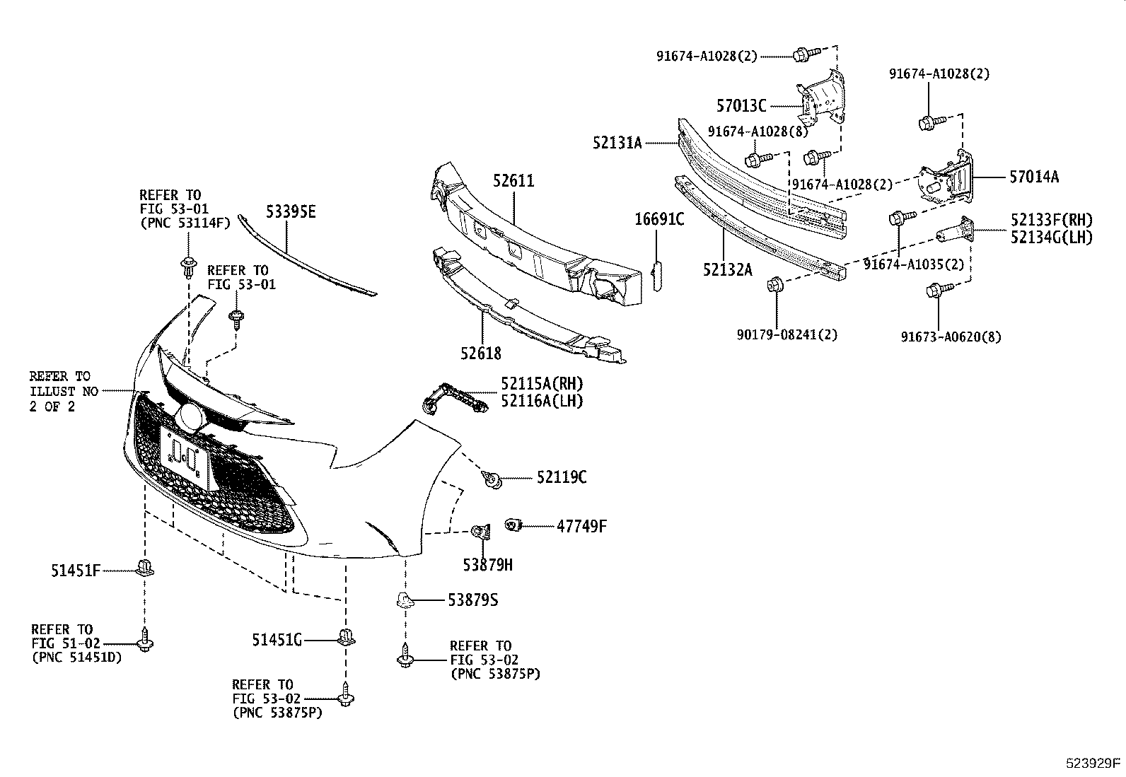 52119-12998 COVER, FRONT BUMPER product image