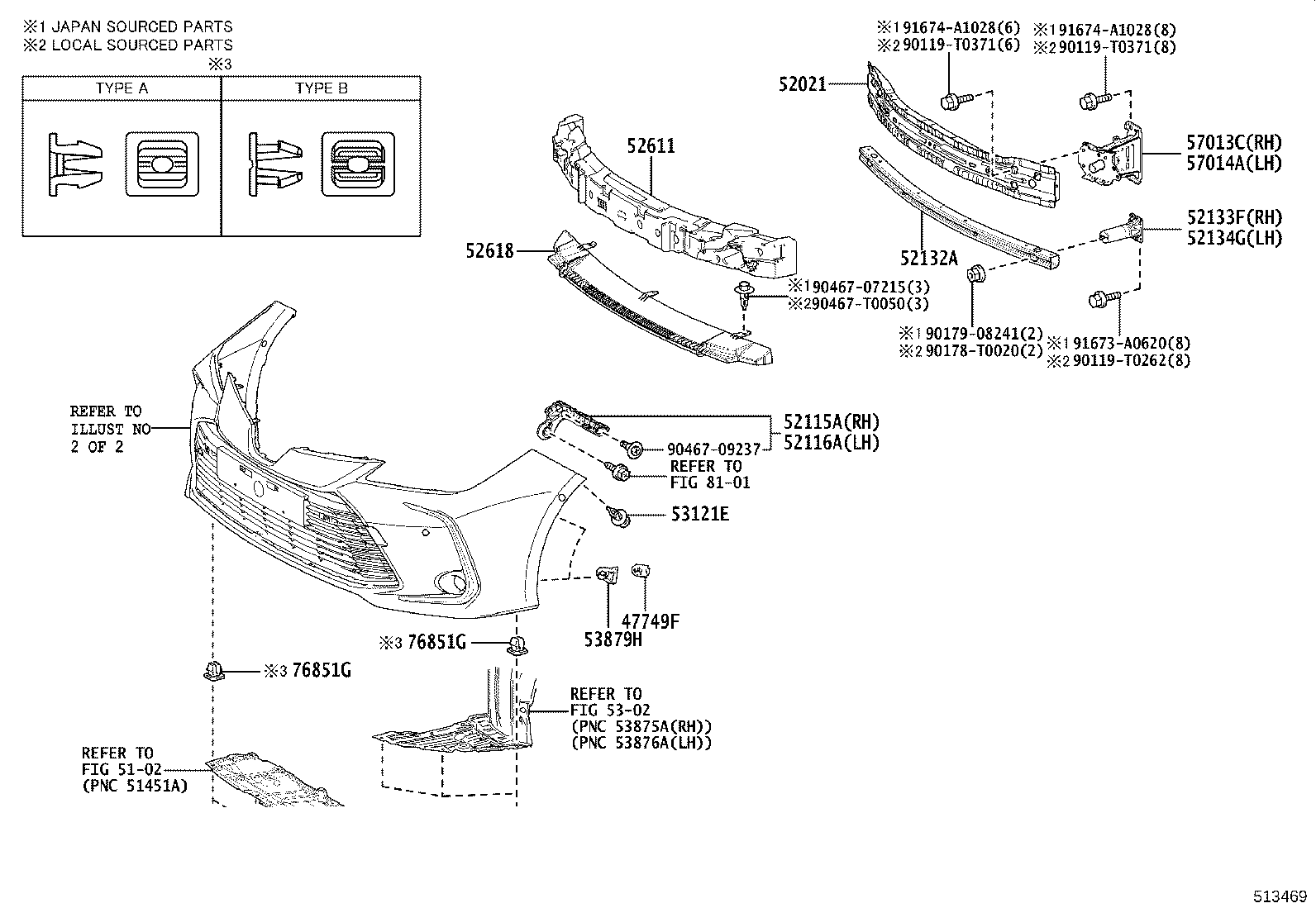 57014-02210 BRACKET SUB-ASSY, FRONT SIDE MEMBER, LH product image