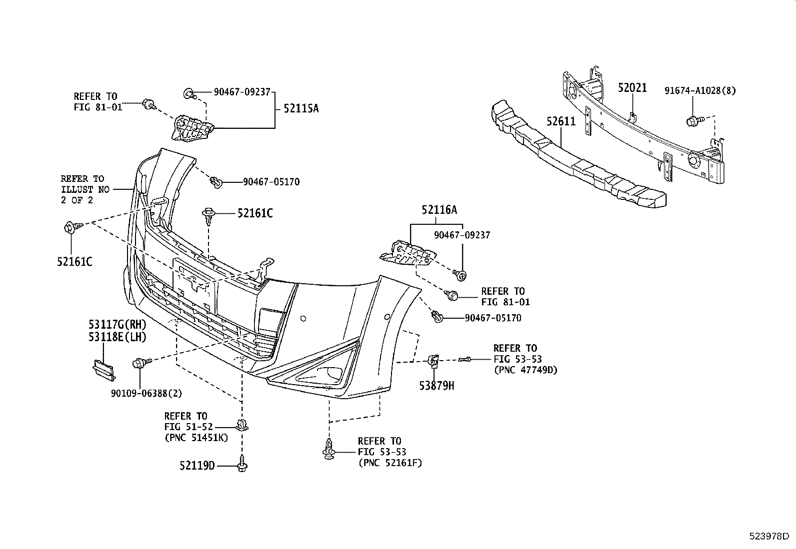 52116-58080 SUPPORT, FRONT BUMPER SIDE, LH product image