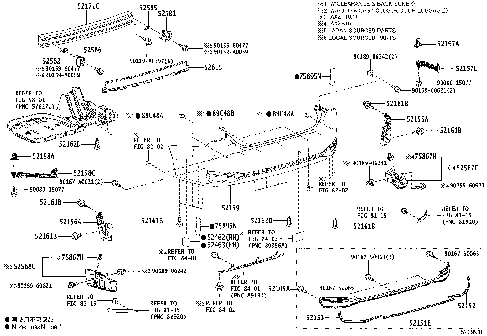 52155-06040 SUPPORT, REAR BUMPER SIDE, RH product image