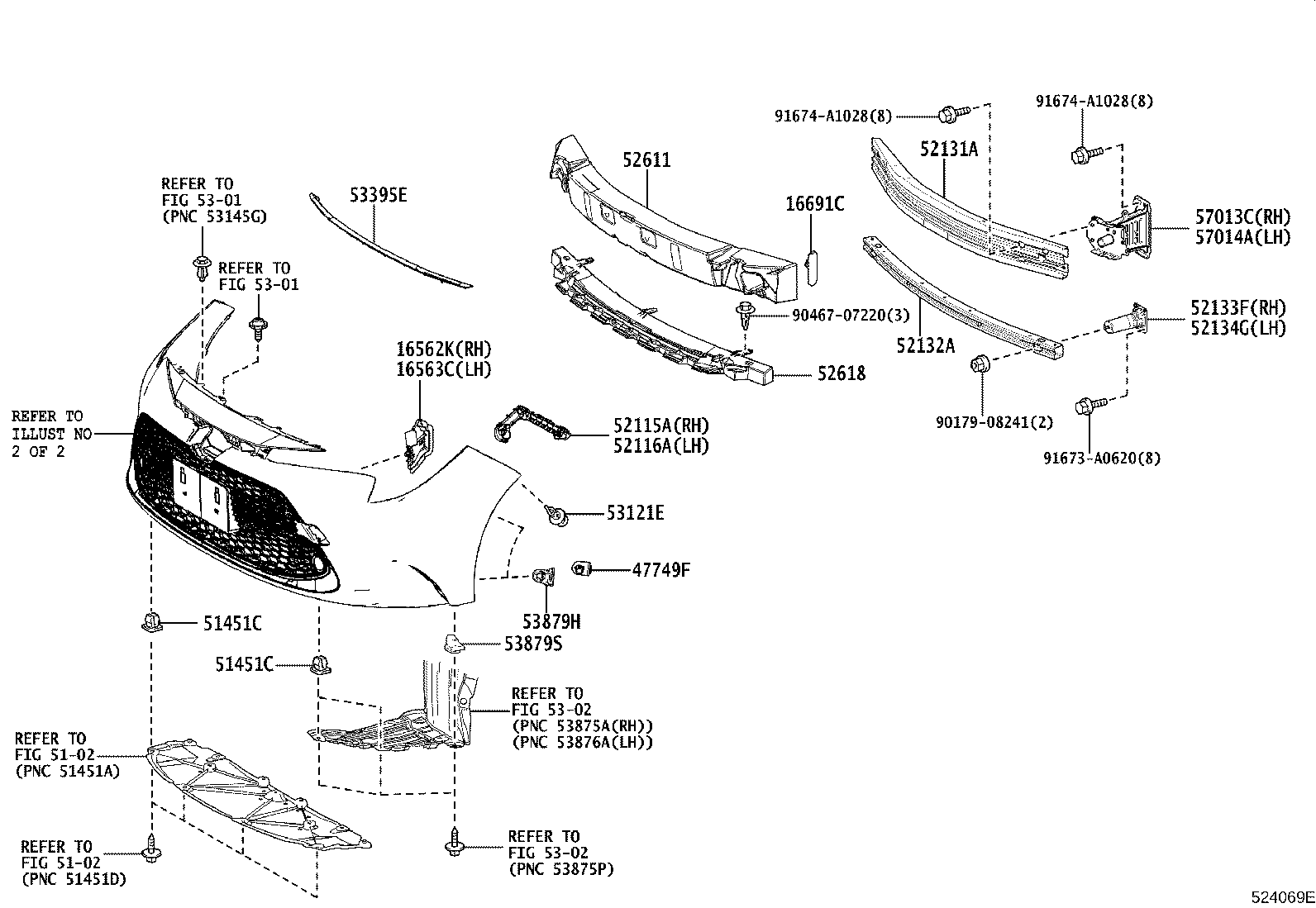 53102-12430 GRILLE, RADIATOR, LOWER NO.1 product image