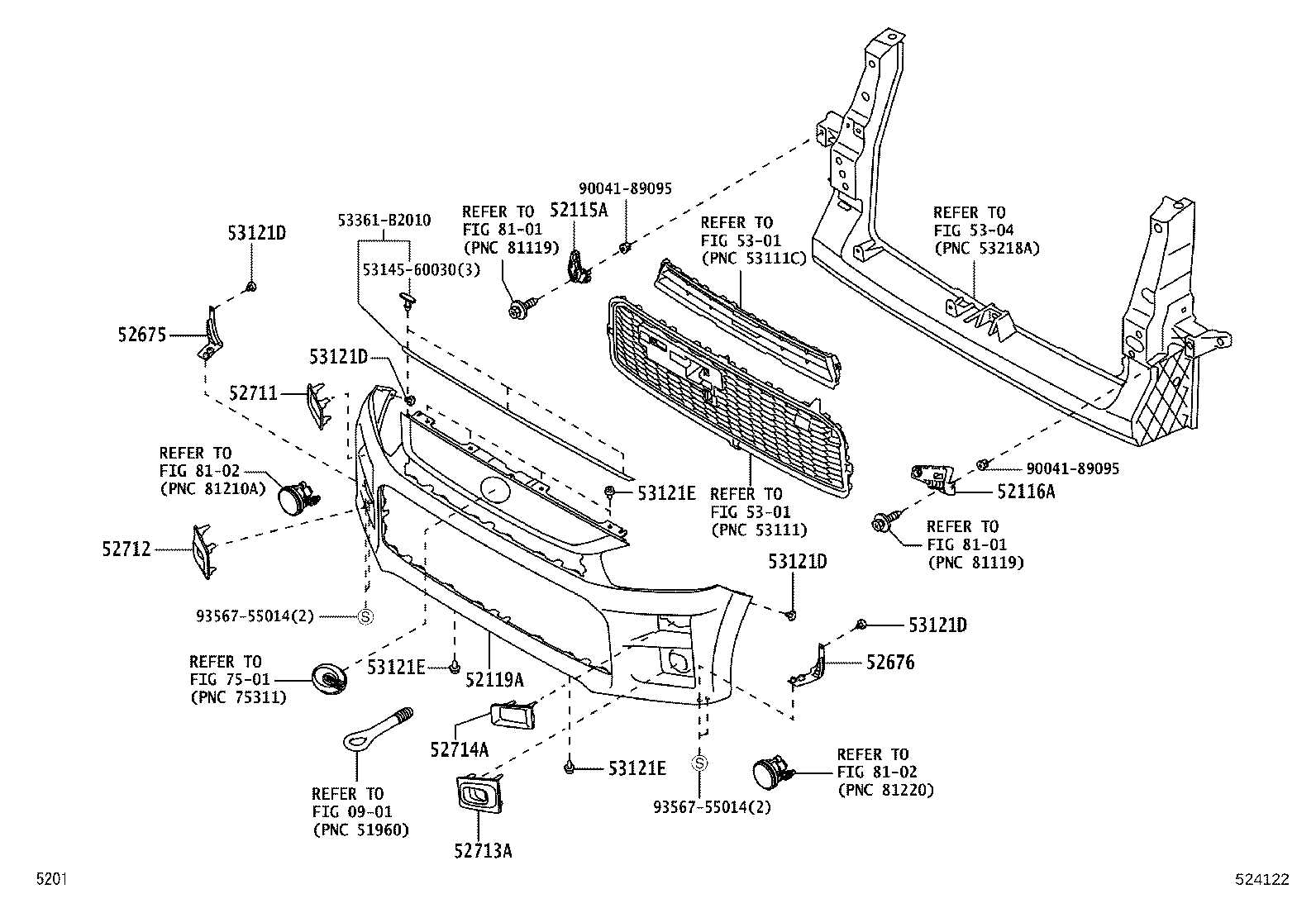 52116-B2400 SUPPORT, FRONT BUMPER SIDE, LH product image