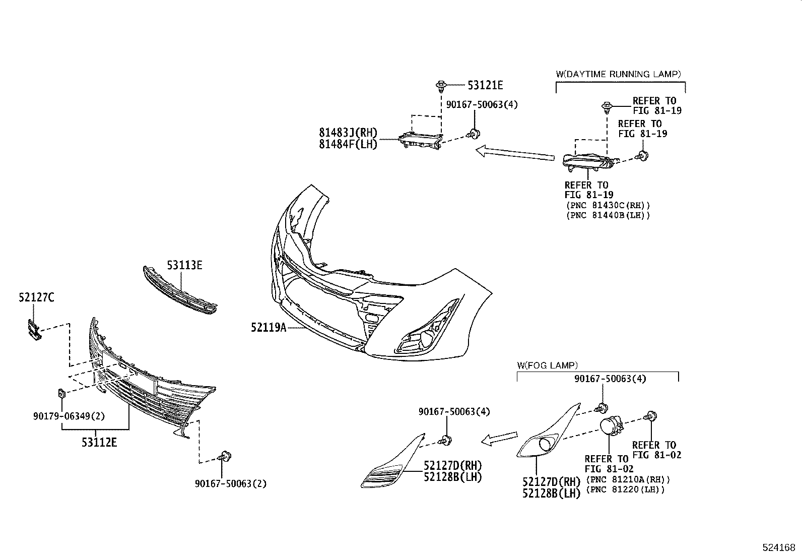 52127-0DC20 COVER, FRONT BUMPER HOLE, RH product image