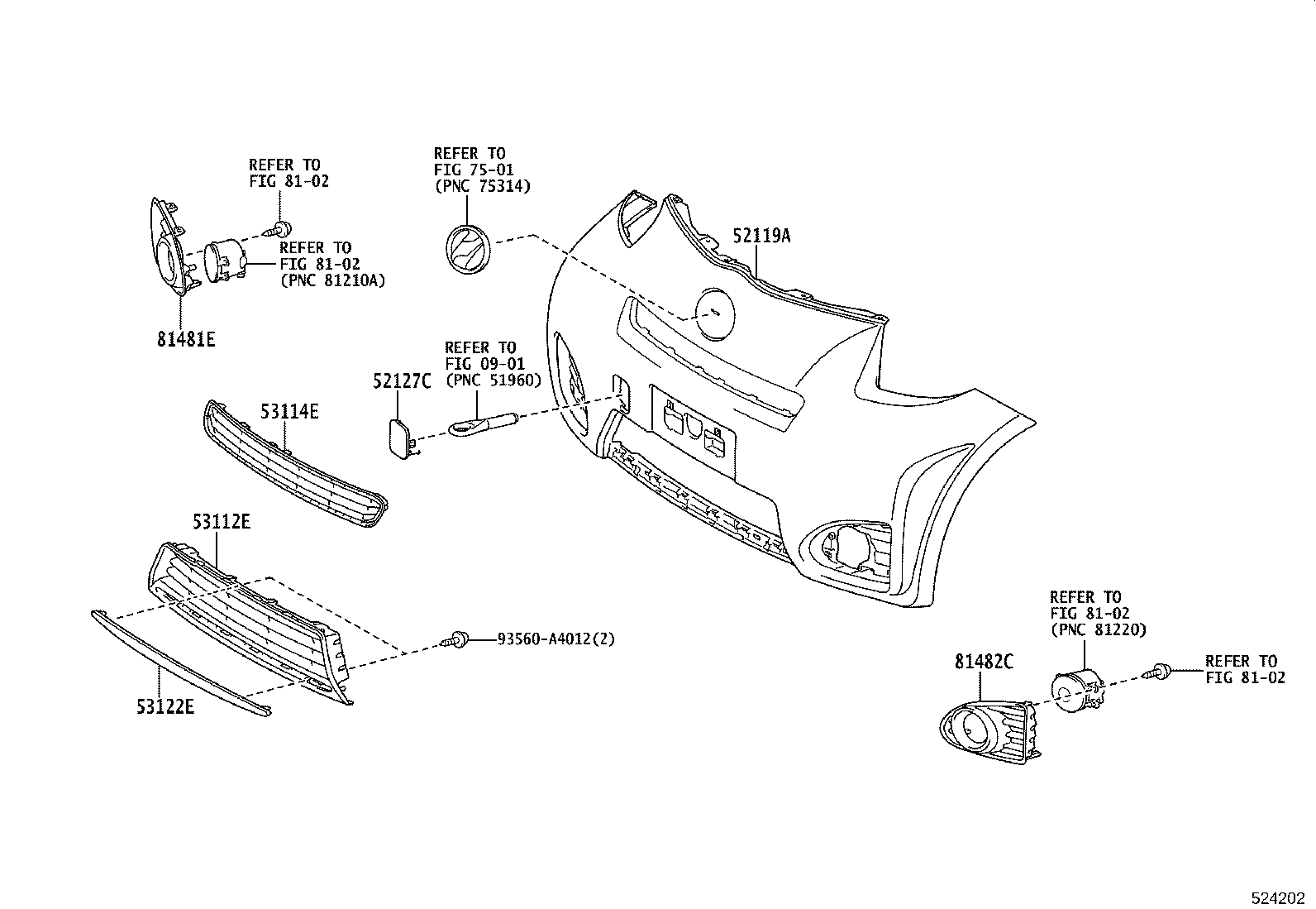 81481-74030 COVER, FOG LAMP, RH product image