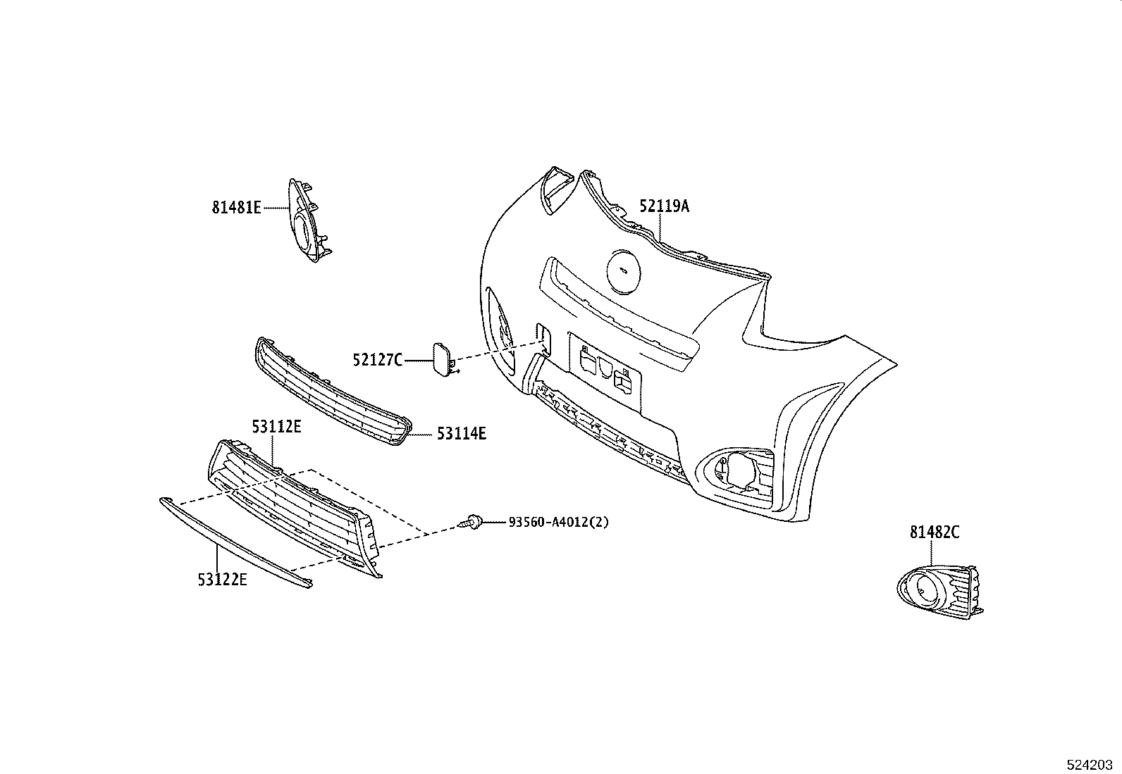 81481-74030 COVER, FOG LAMP, RH product image