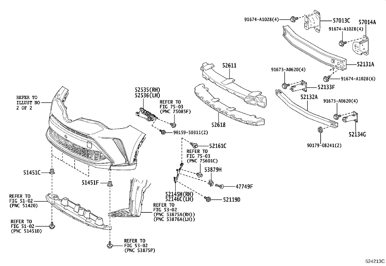 52114-10070 BRACKET, FRONT BUMPER EXTENSION MOUNTING product image