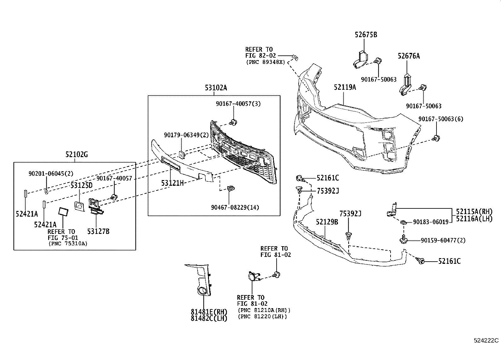 52114-10070 BRACKET, FRONT BUMPER EXTENSION MOUNTING product image