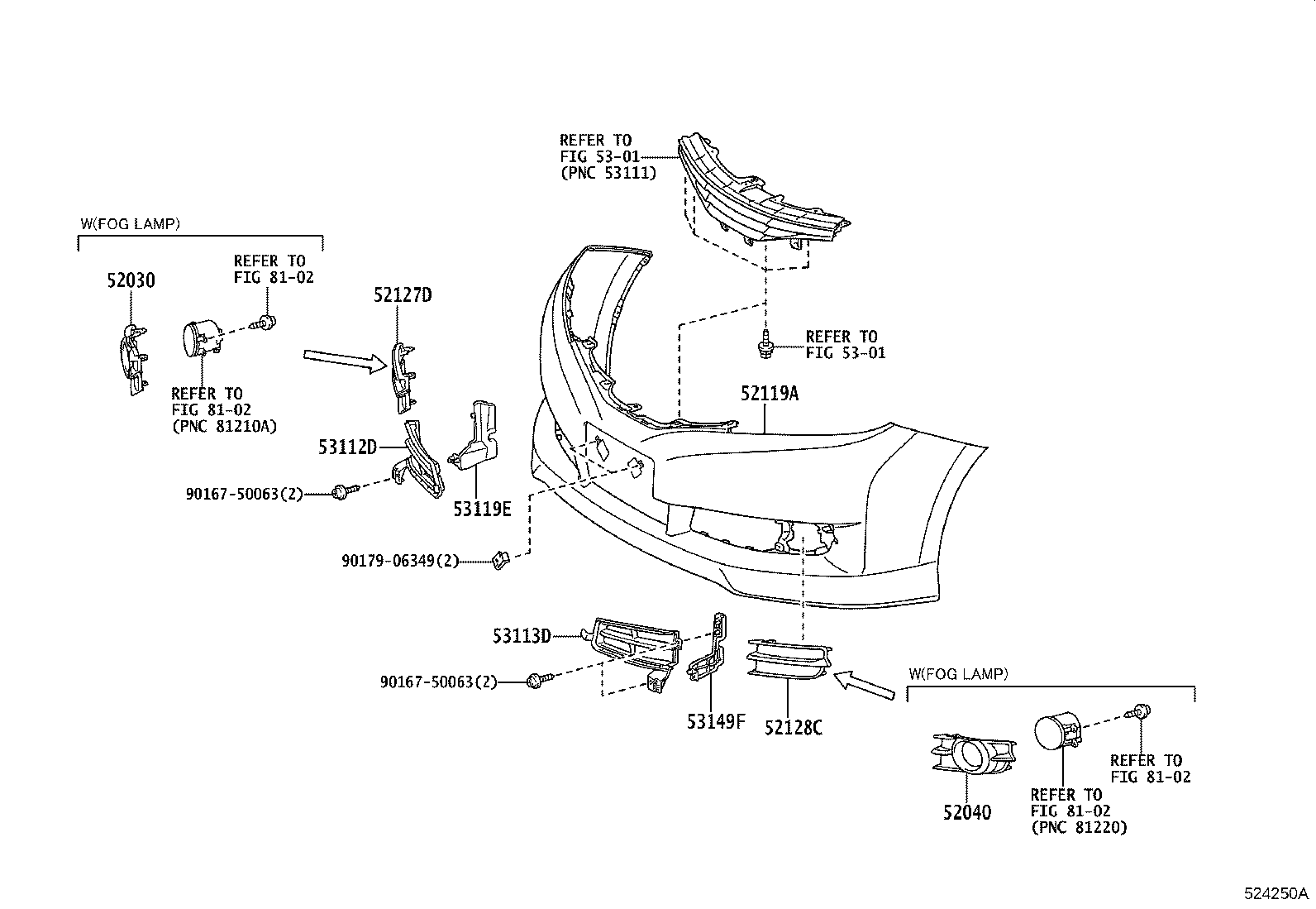 52115-68030 SUPPORT, FRONT BUMPER SIDE, RH product image