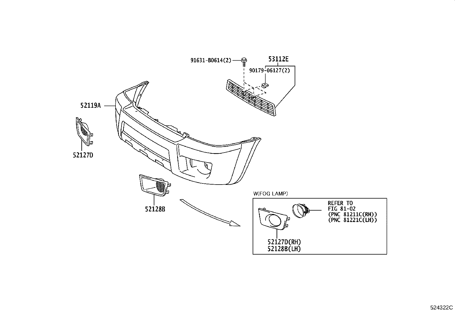 52115-35100 SUPPORT, FRONT BUMPER SIDE, RH product image