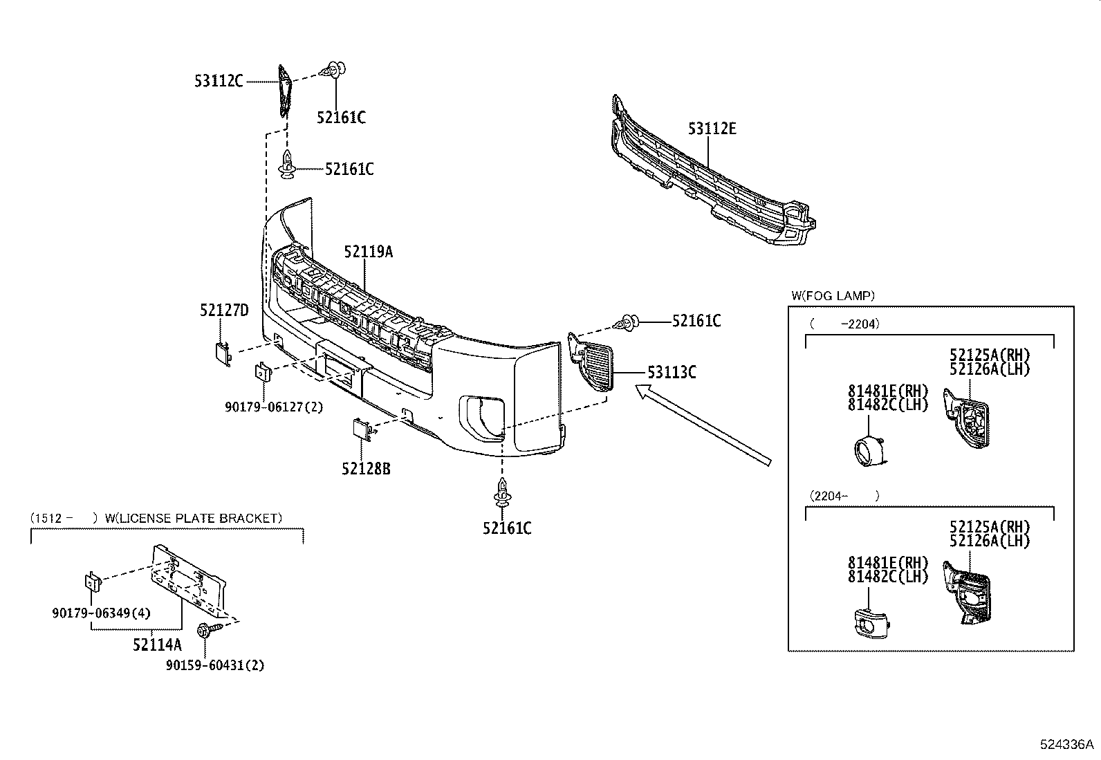 52115-26160 SUPPORT, FRONT BUMPER SIDE, RH product image