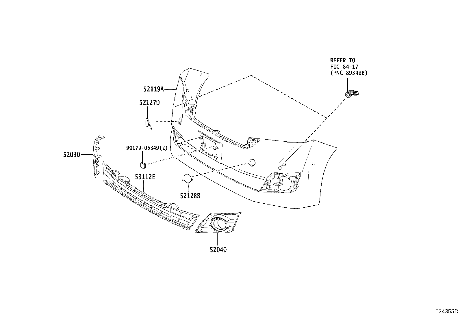 52116-58080 SUPPORT, FRONT BUMPER SIDE, LH product image