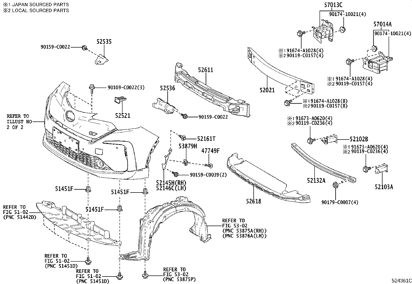 52114-F4090 BRACKET, FRONT BUMPER EXTENSION MOUNTING product image