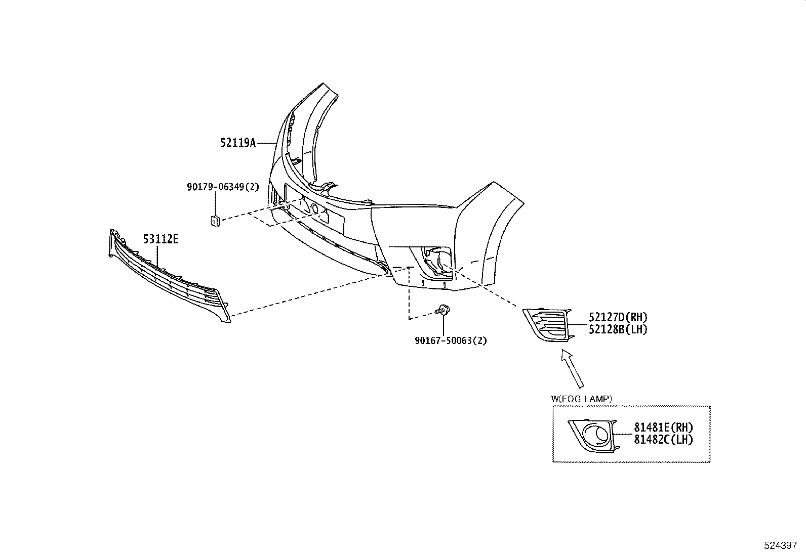 52116-02430 SUPPORT, FRONT BUMPER SIDE, LH product image