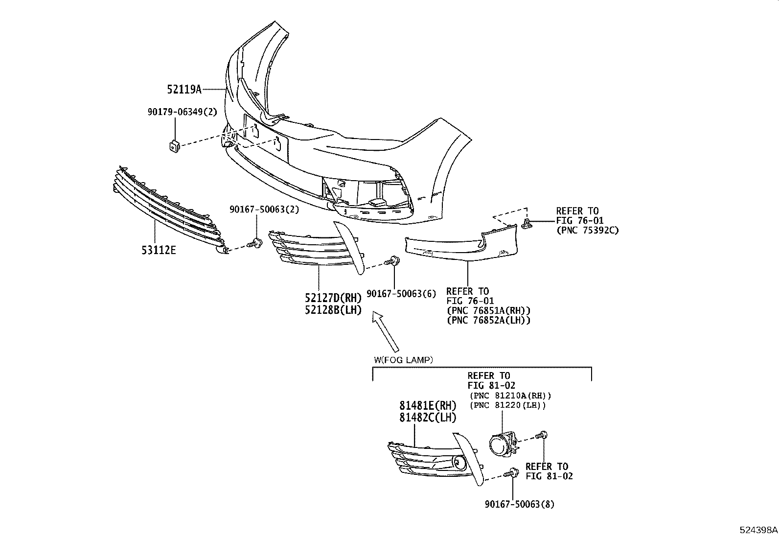 52116-02430 SUPPORT, FRONT BUMPER SIDE, LH product image