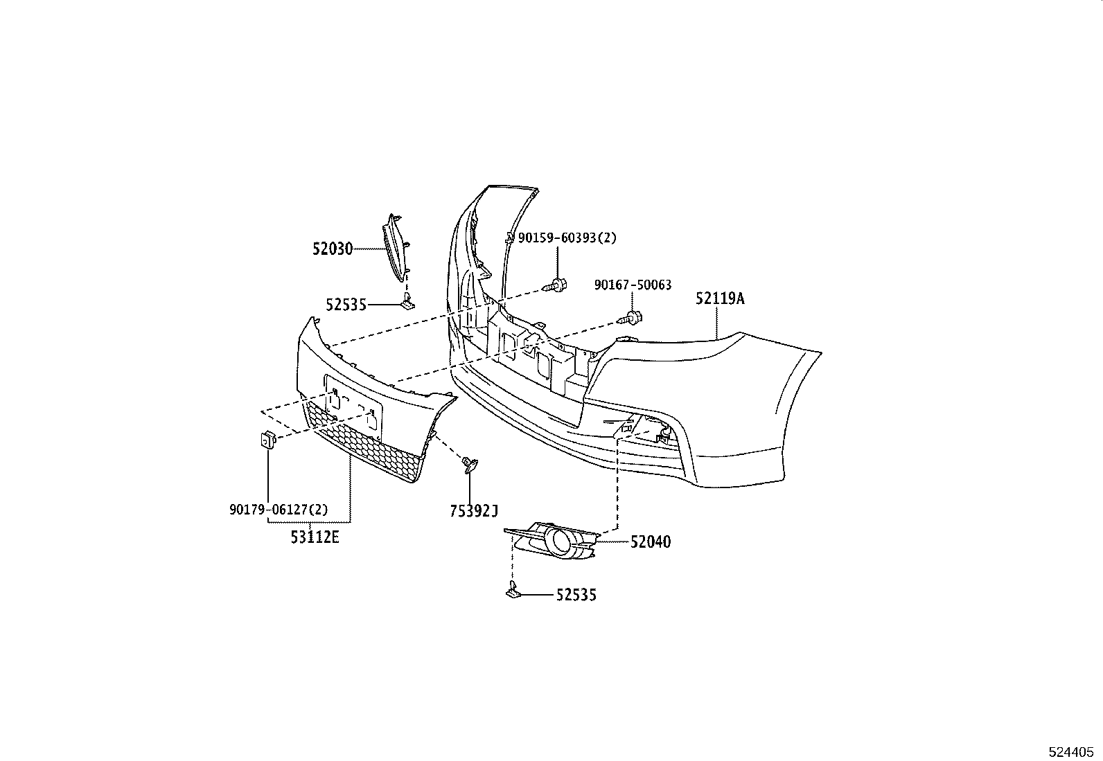 52115-0M010 SUPPORT, FRONT BUMPER SIDE, RH product image