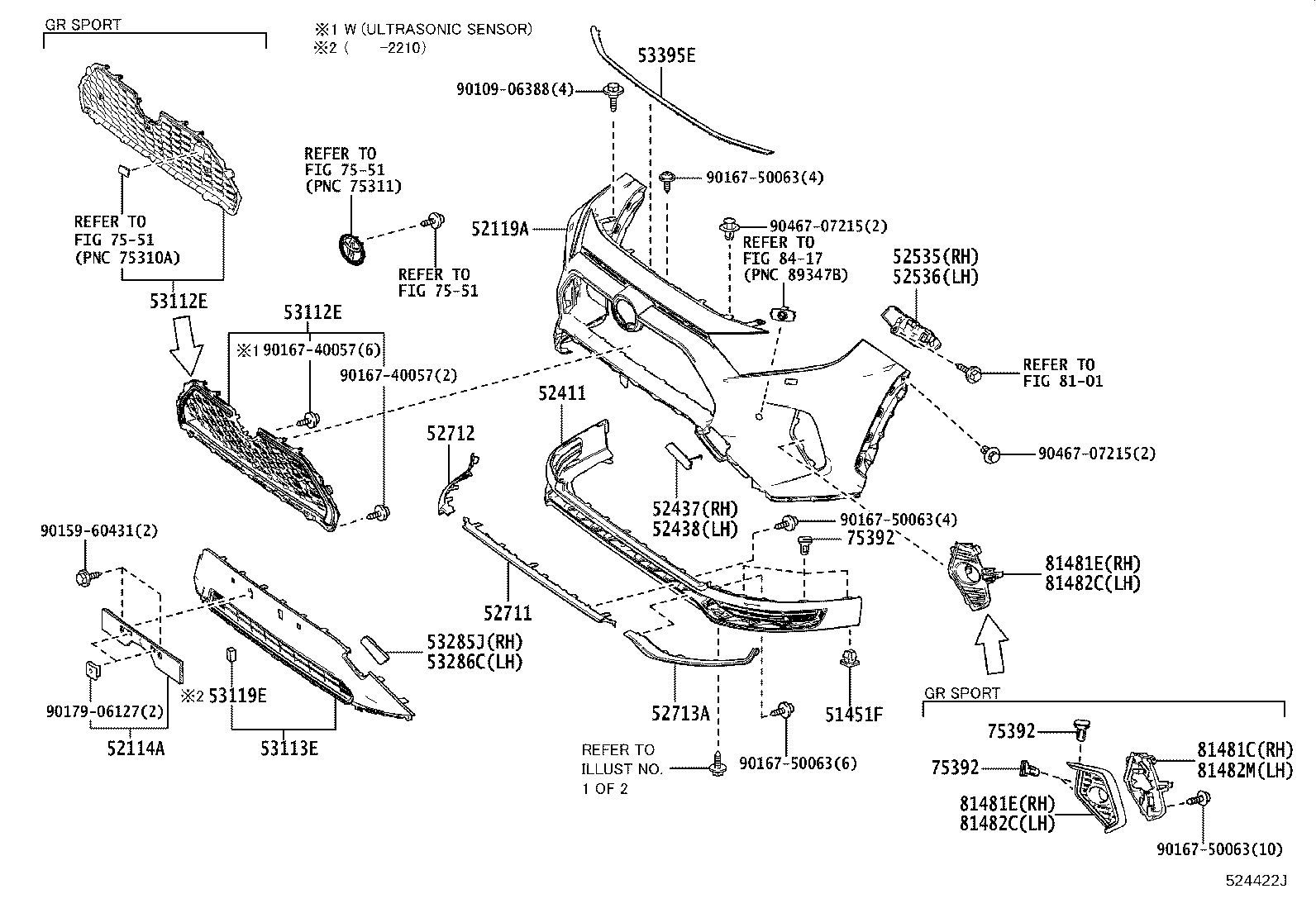 53102-42010 GRILLE, RADIATOR, LOWER NO.1 product image
