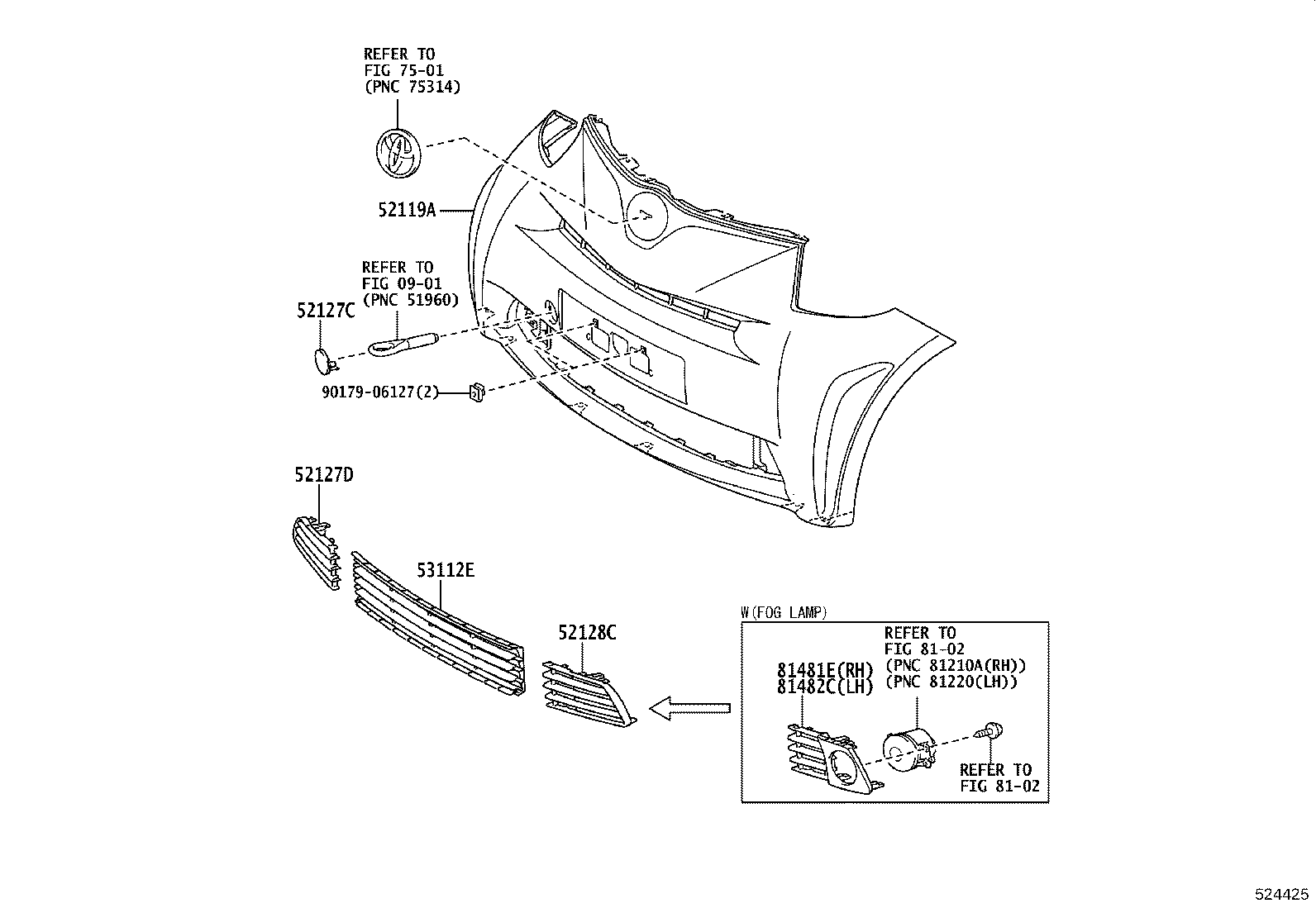 81481-74010 COVER, FOG LAMP, RH product image