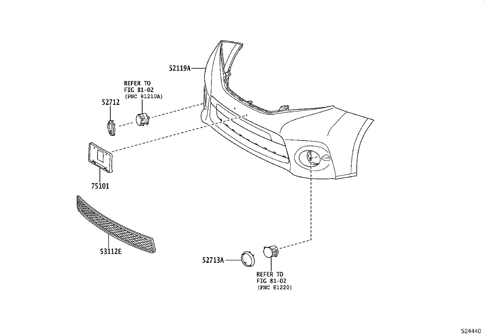 52611-08060 ABSORBER, FRONT BUMPER ENERGY product image