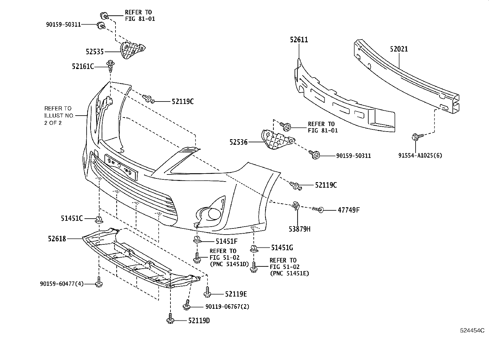 52611-06440 ABSORBER, FRONT BUMPER ENERGY product image