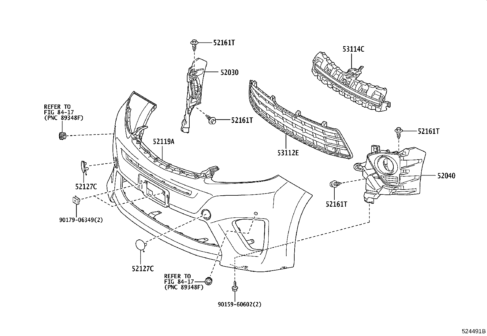 52115-58020 SUPPORT, FRONT BUMPER SIDE, RH product image