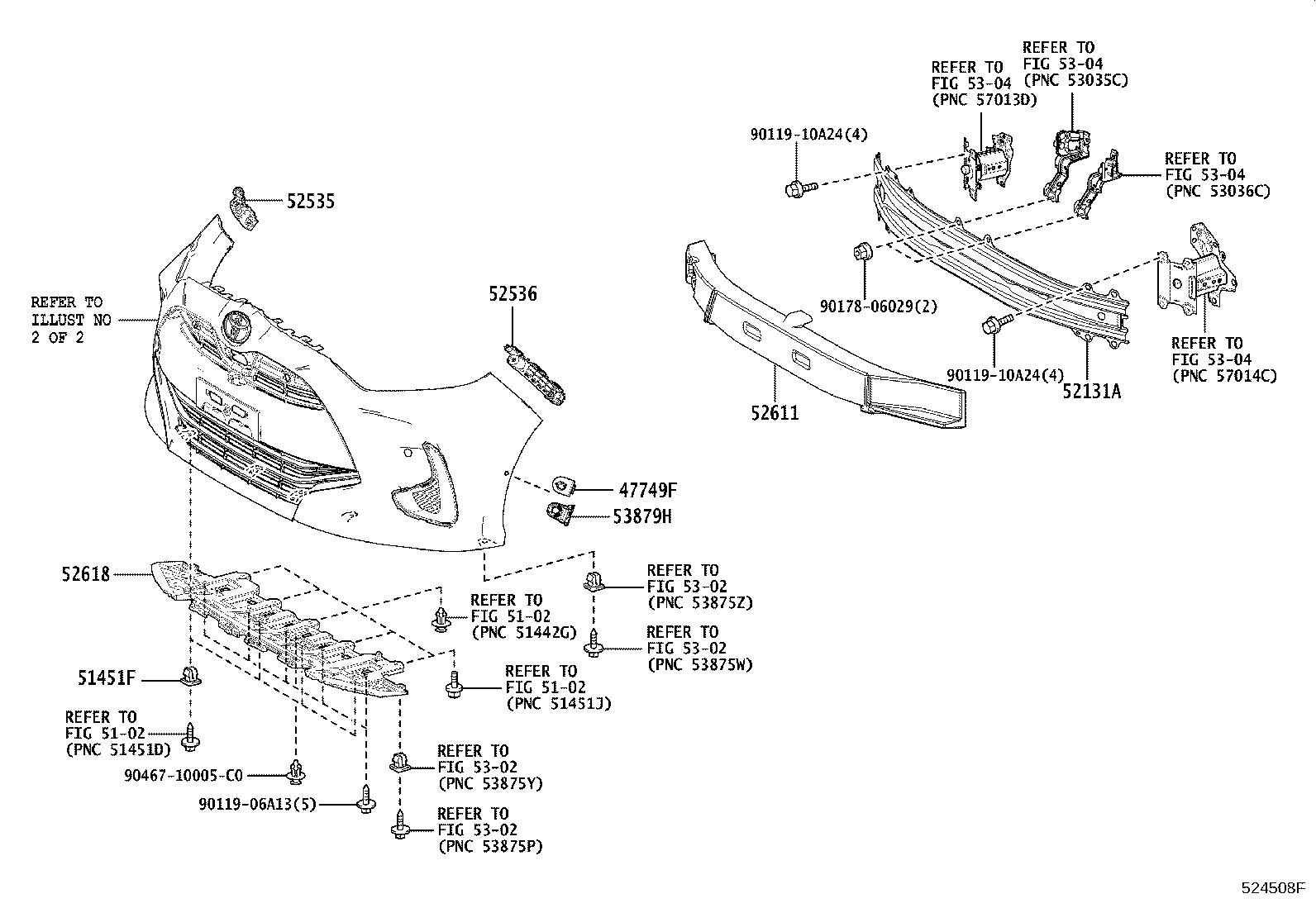 52611-52430 ABSORBER, FRONT BUMPER ENERGY product image