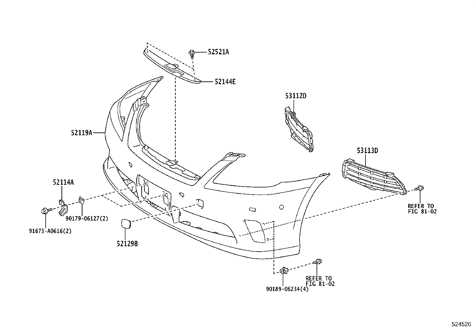 52611-30380 ABSORBER, FRONT BUMPER ENERGY product image