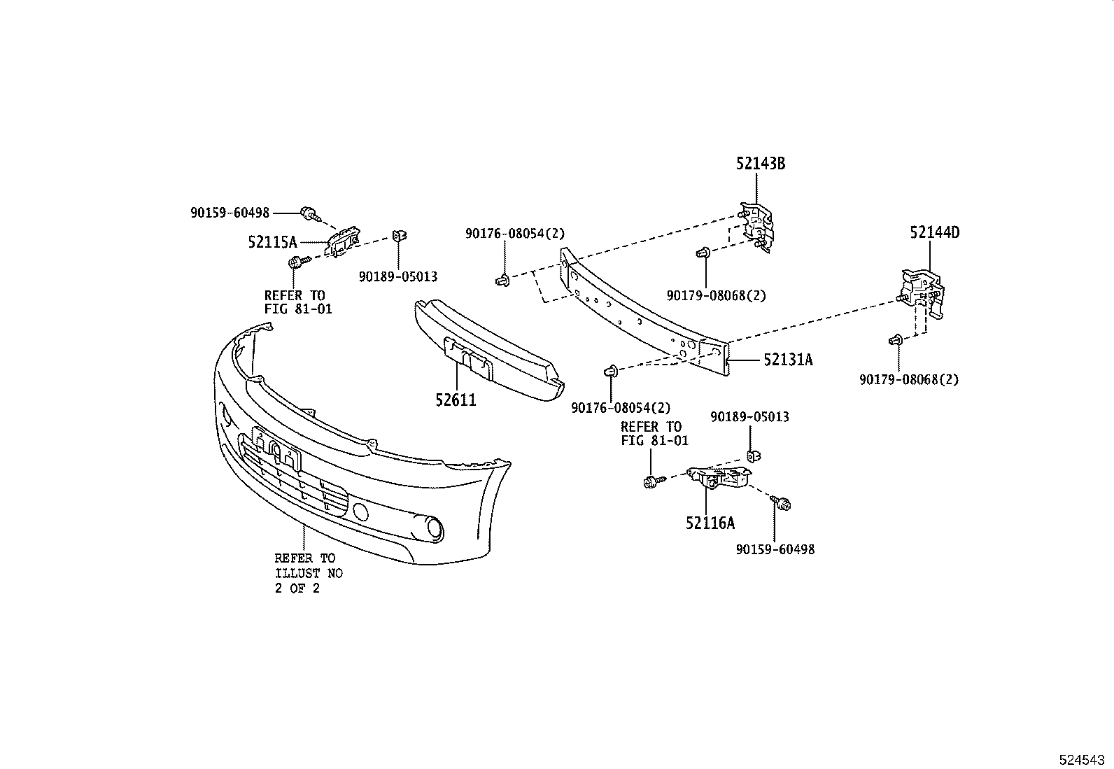 52115-52070 SUPPORT, FRONT BUMPER SIDE, RH product image
