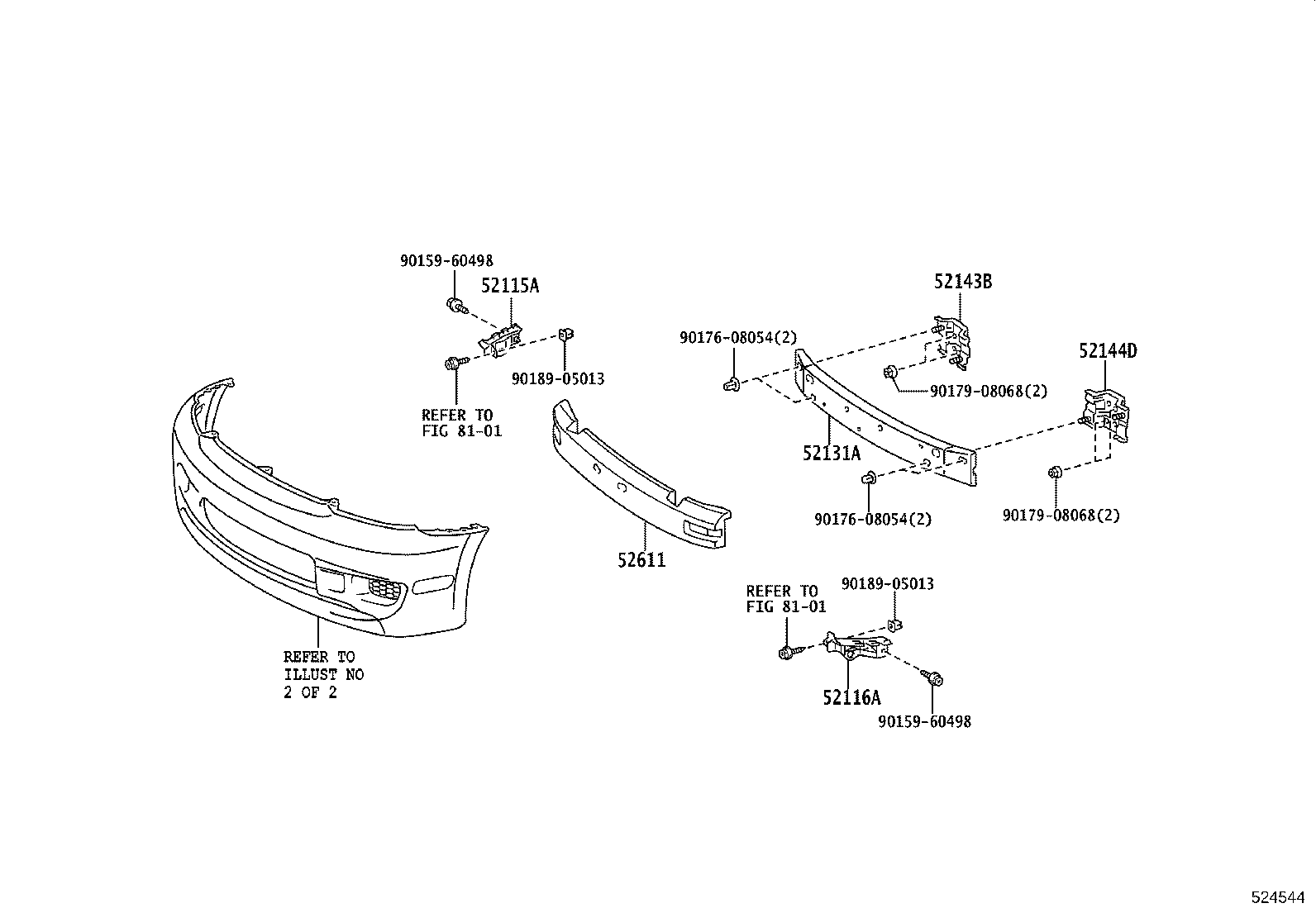 52115-52070 SUPPORT, FRONT BUMPER SIDE, RH product image