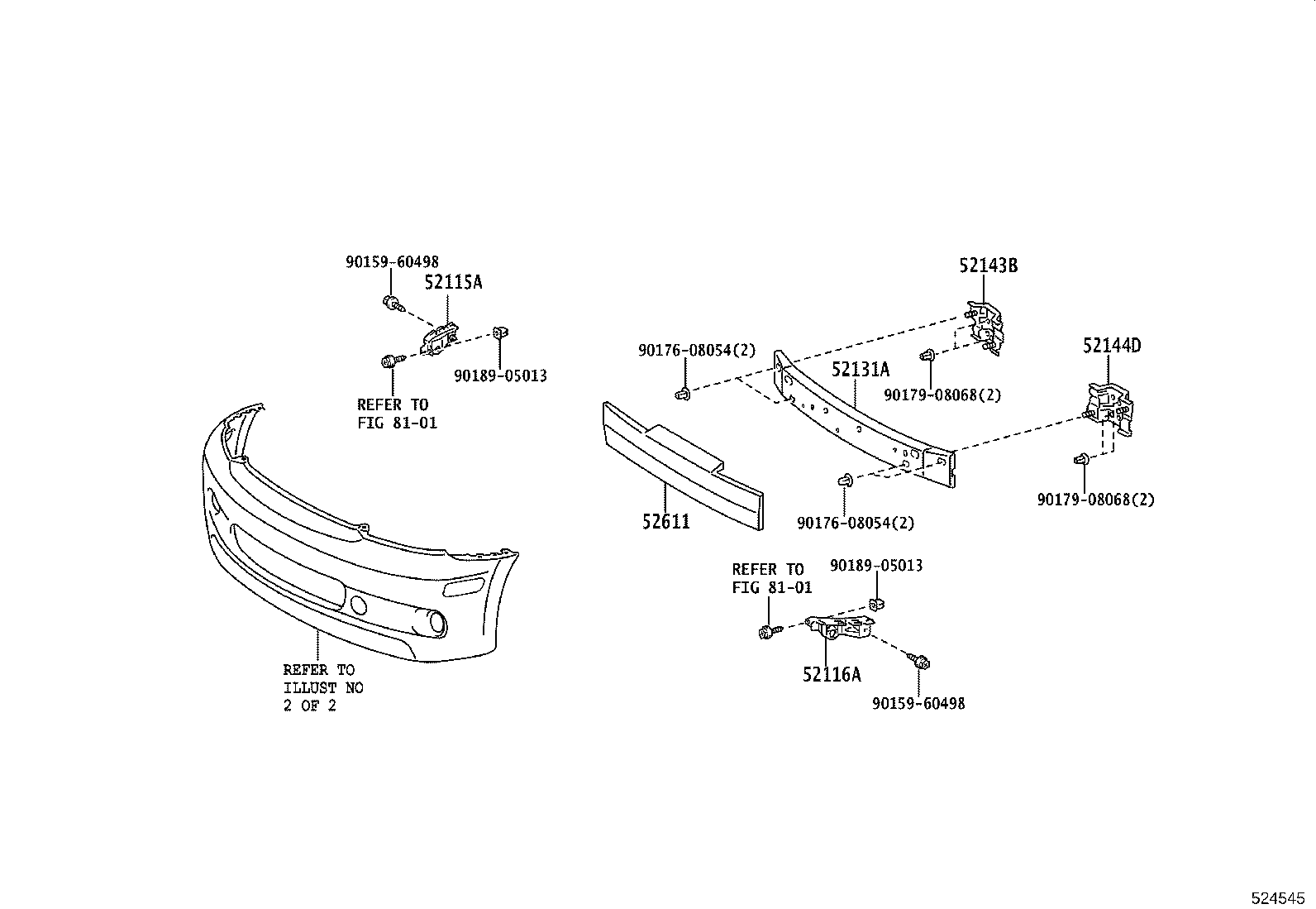 52115-52030 SUPPORT, FRONT BUMPER SIDE, RH product image
