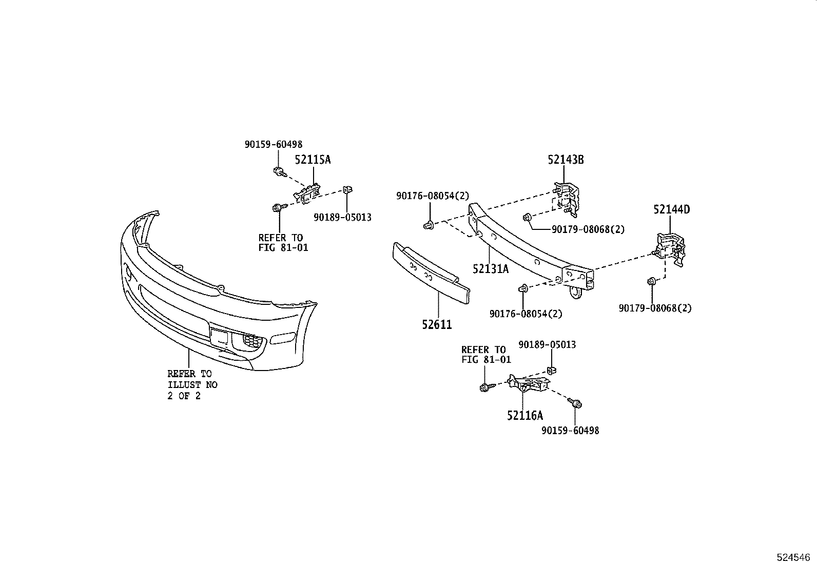 52115-52030 SUPPORT, FRONT BUMPER SIDE, RH product image