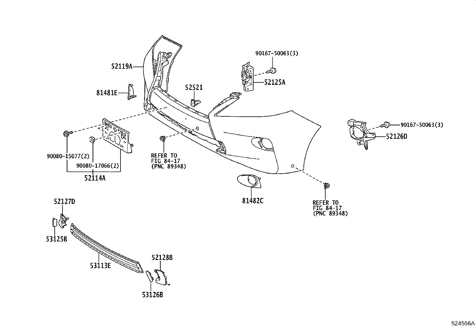 52611-0E080 ABSORBER, FRONT BUMPER ENERGY product image