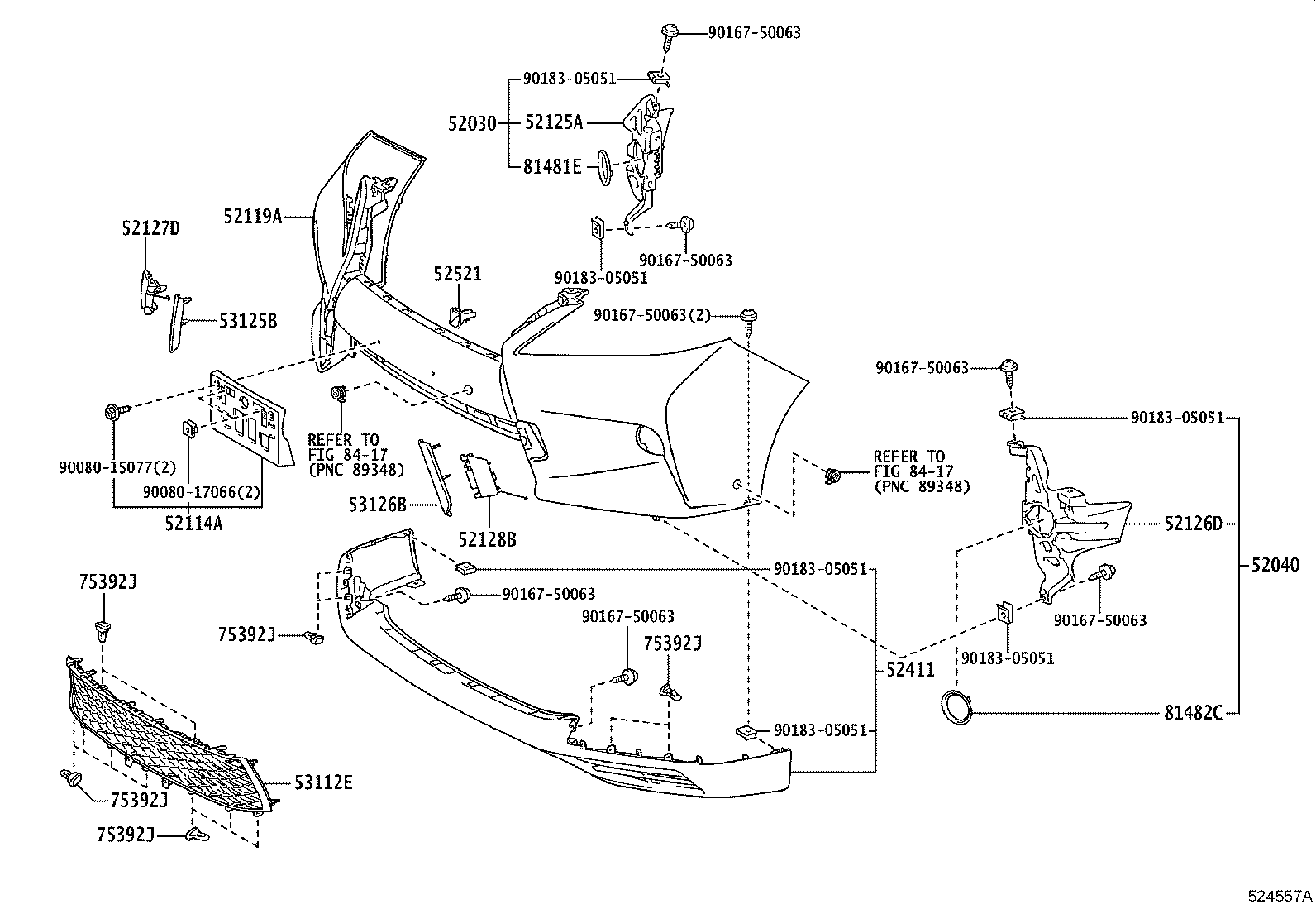 52611-0E080 ABSORBER, FRONT BUMPER ENERGY product image
