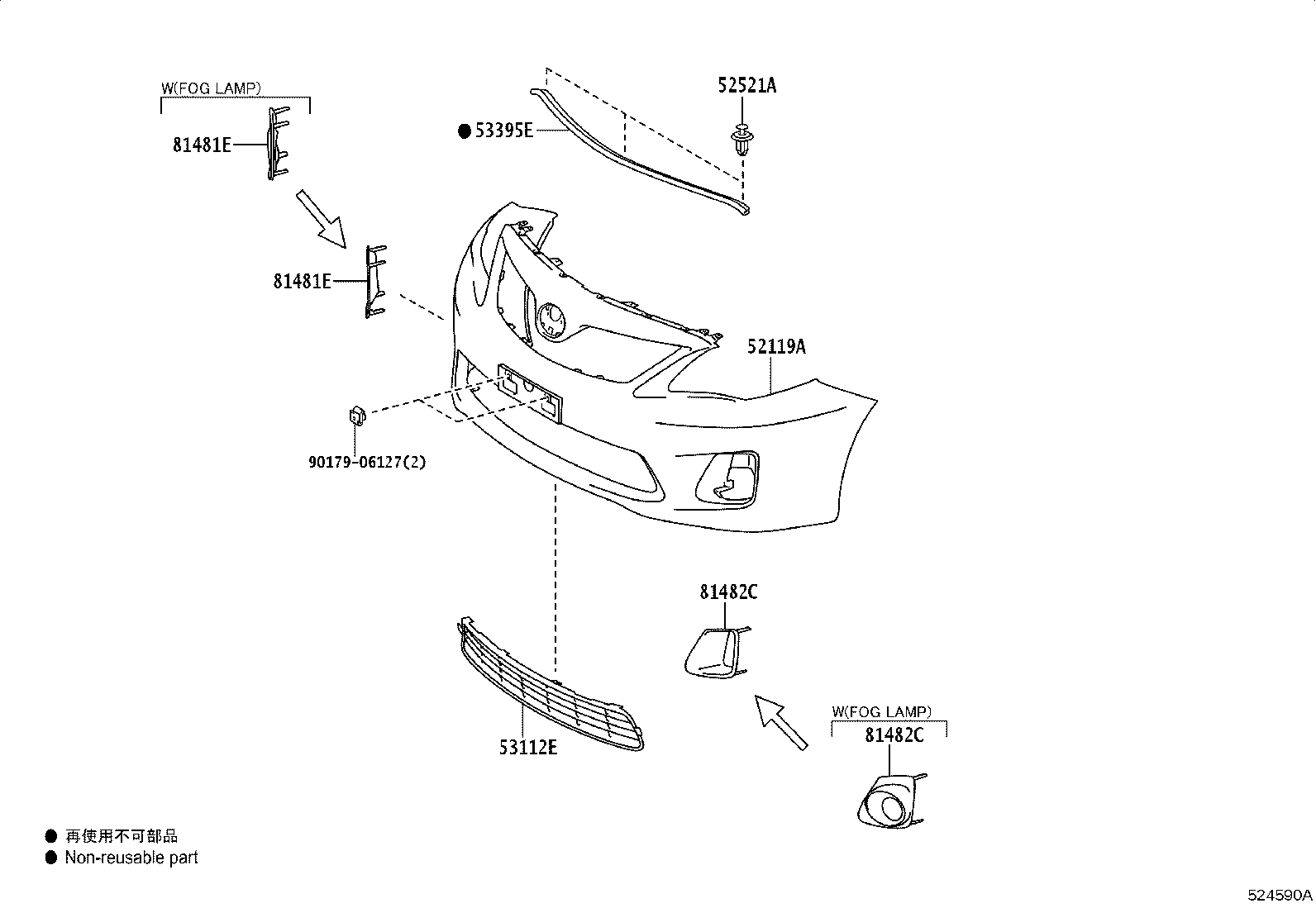 52116-02150 SUPPORT, FRONT BUMPER SIDE, LH product image