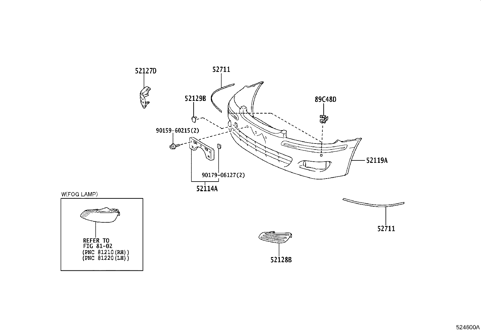52115-06030 SUPPORT, FRONT BUMPER SIDE, RH product image