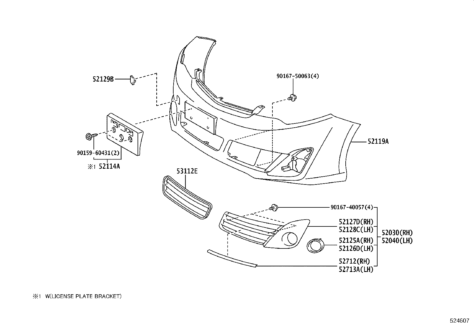 52114-06290 BRACKET, FRONT BUMPER EXTENSION MOUNTING product image