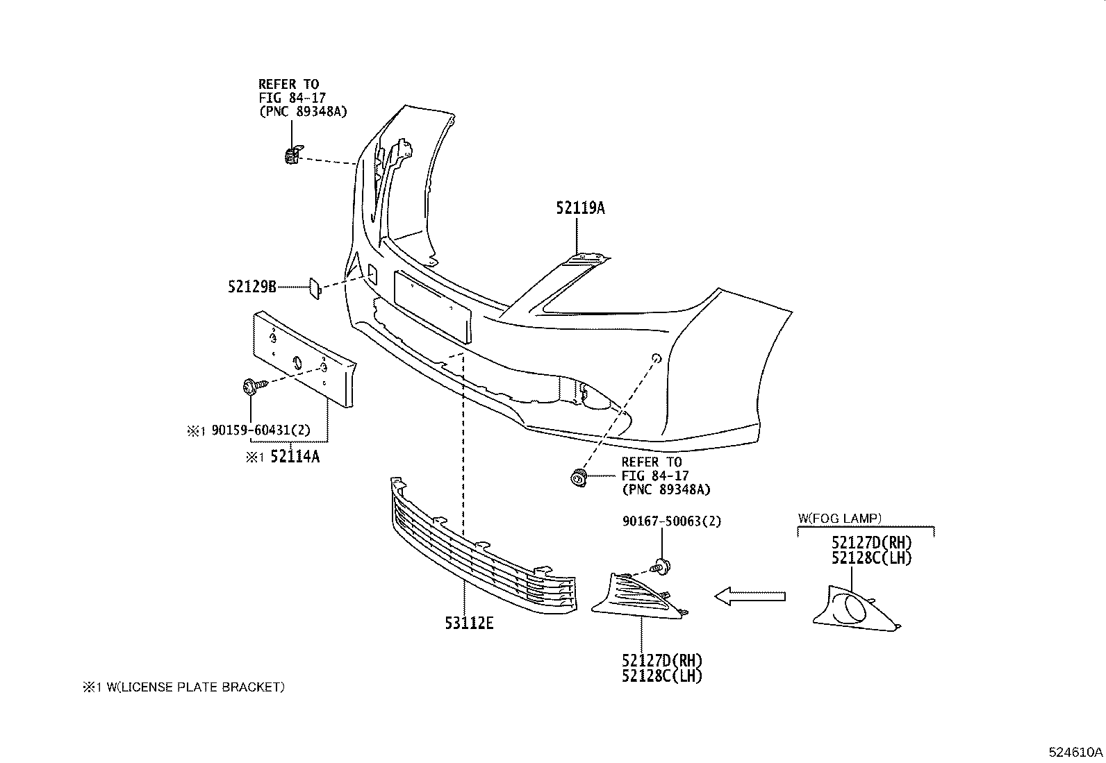 52114-06290 BRACKET, FRONT BUMPER EXTENSION MOUNTING product image