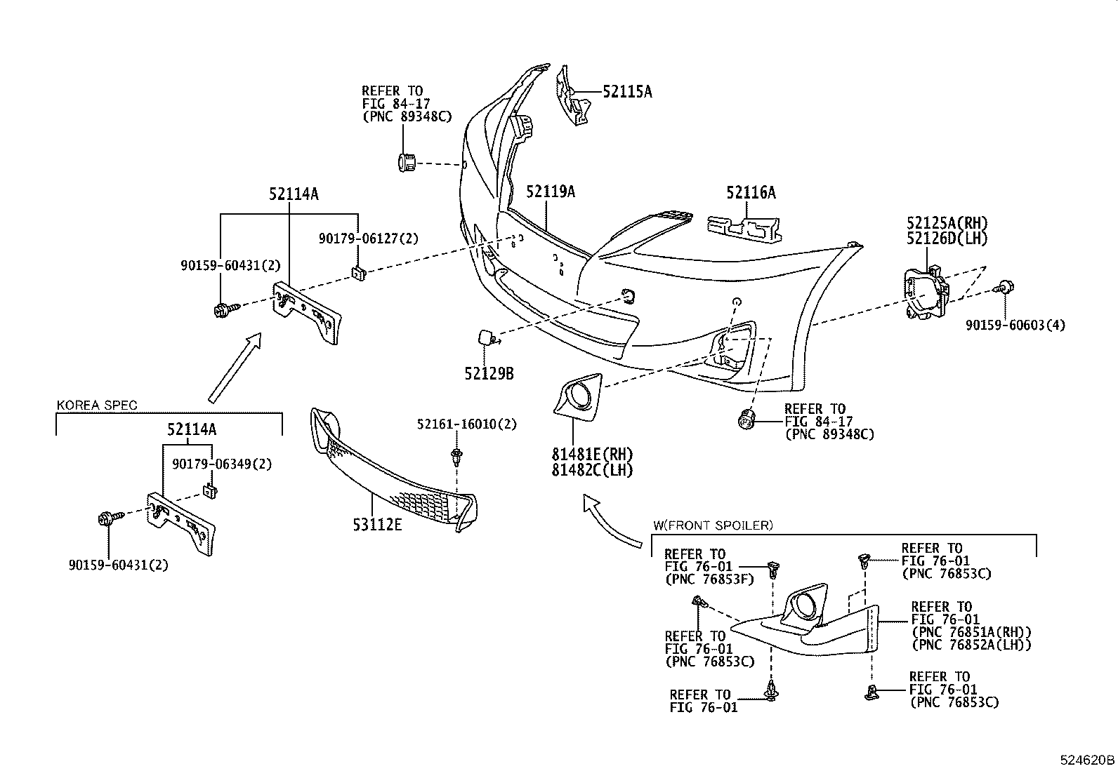 52114-53140 BRACKET, FRONT BUMPER EXTENSION MOUNTING product image