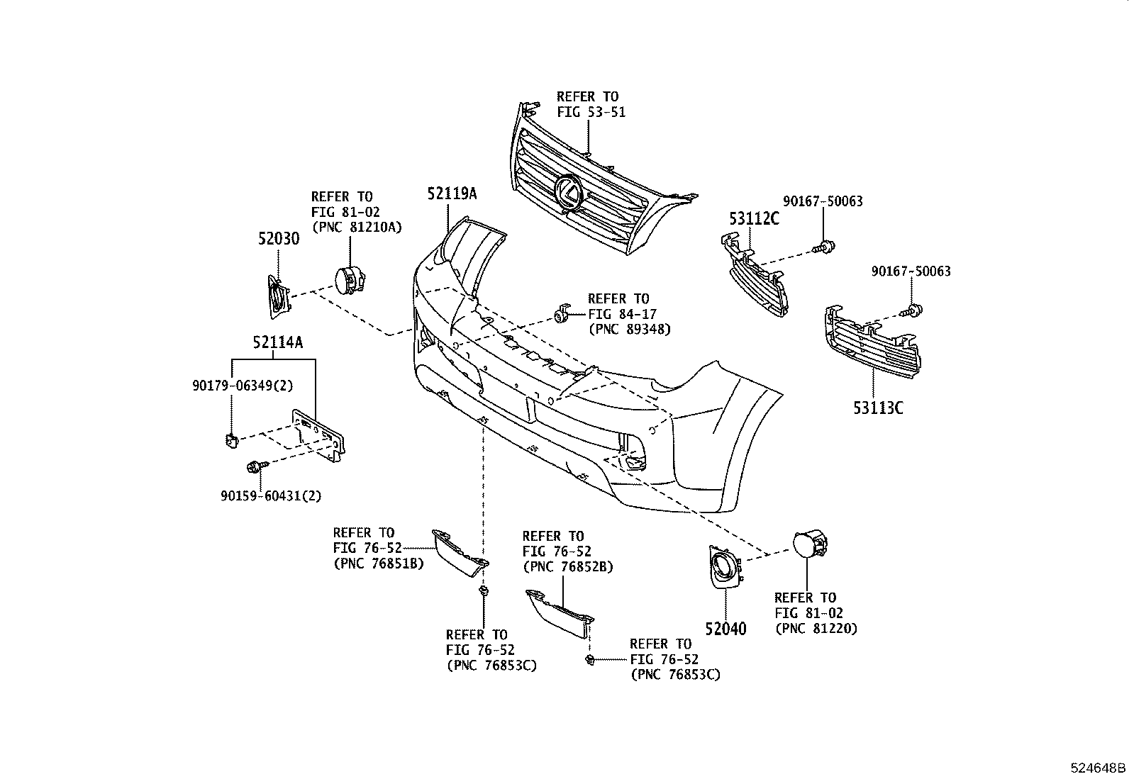 52114-60290 BRACKET, FRONT BUMPER EXTENSION MOUNTING product image