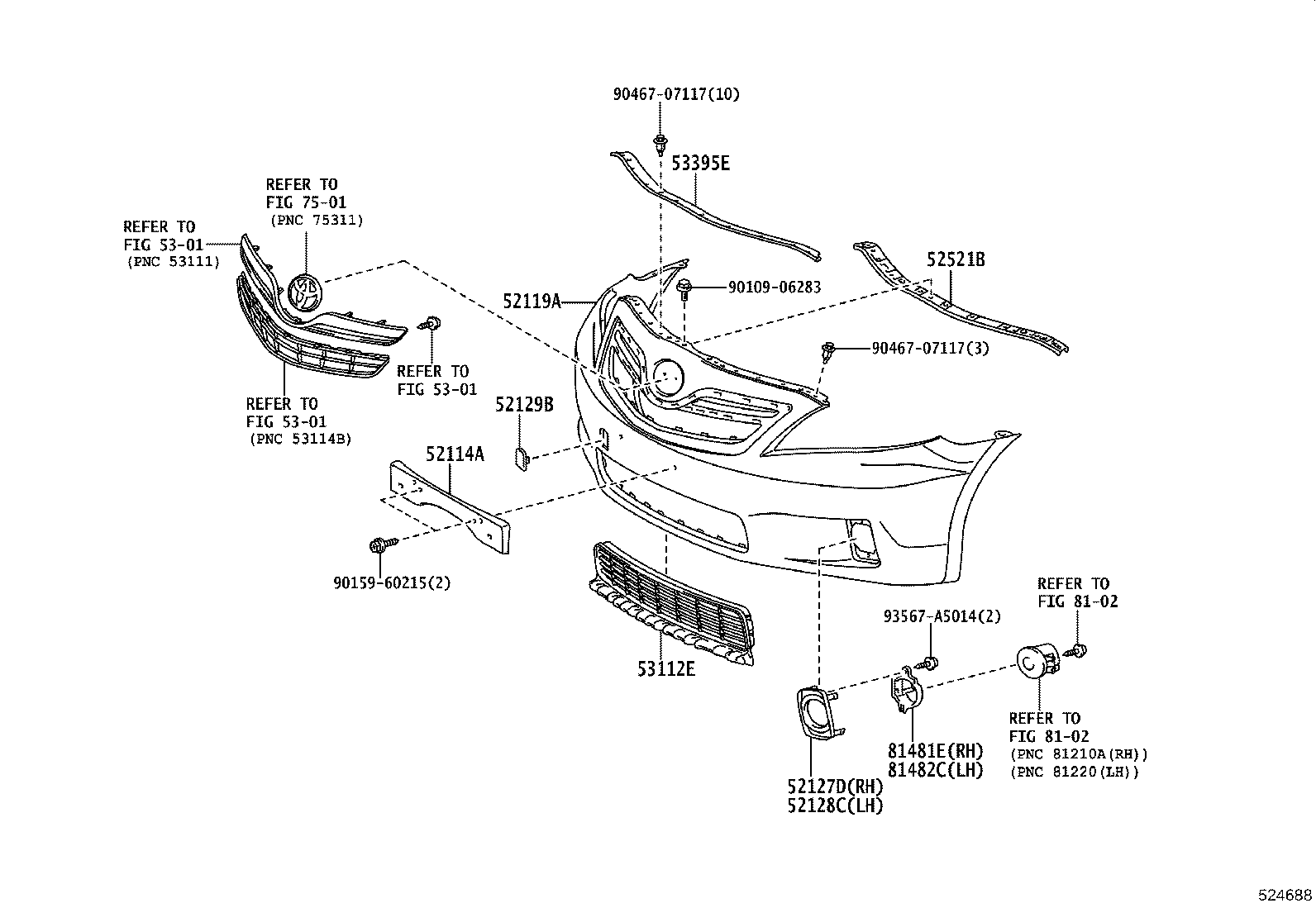 52611-06220 ABSORBER, FRONT BUMPER ENERGY product image