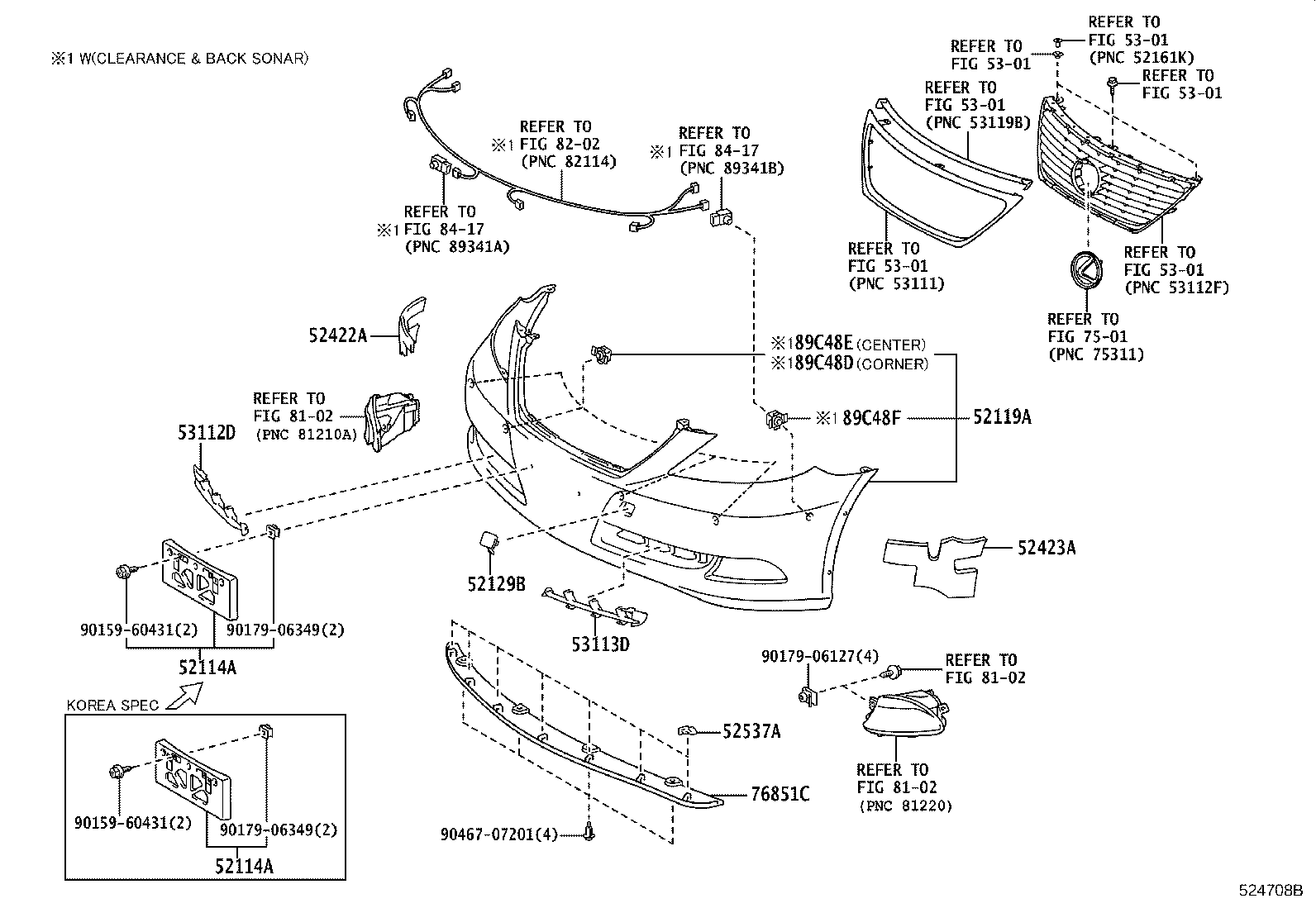 52114-50180-C2 BRACKET, FRONT BUMPER EXTENSION MOUNTING product image