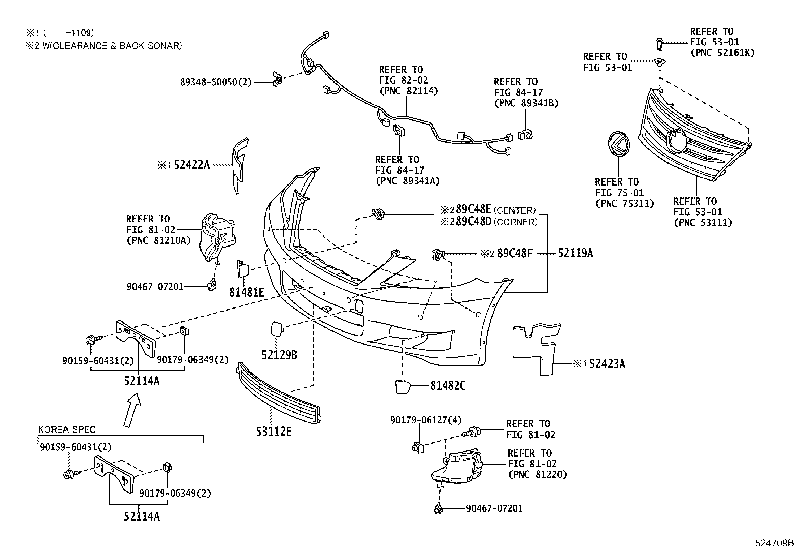 52114-50180-C2 BRACKET, FRONT BUMPER EXTENSION MOUNTING product image
