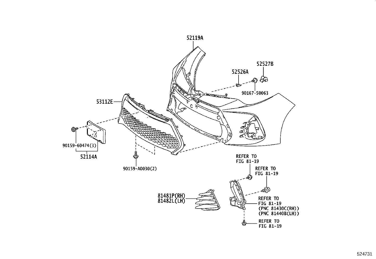 52114-02090 BRACKET, FRONT BUMPER EXTENSION MOUNTING product image