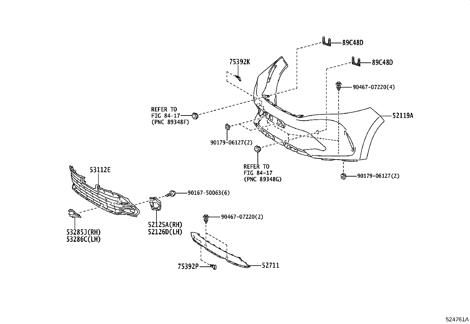 52125-48100 BRACKET, FOG LAMP MOUNTING, RH product image